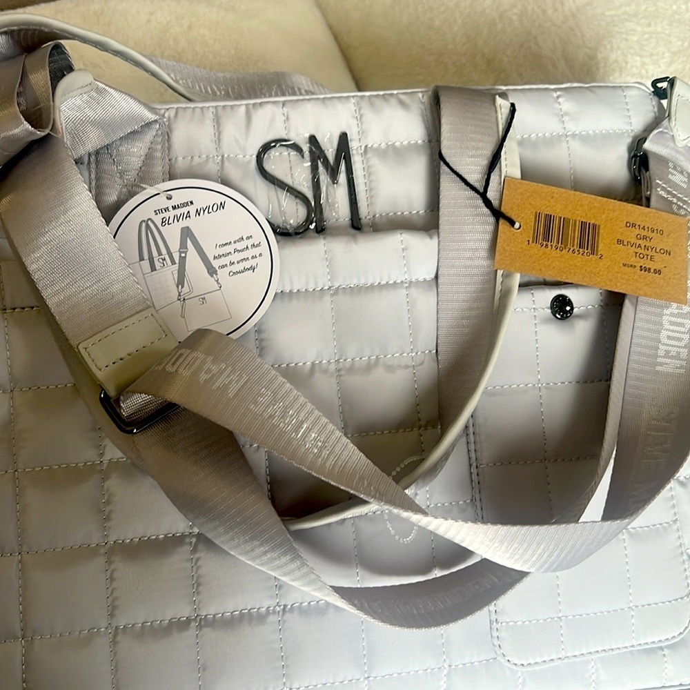 Gray Blivia Nylon Steven Madden‎ Tote!!